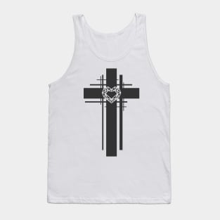 The cross of Christ and the diamond heart Tank Top